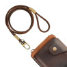 Brown lace leather wallet chain