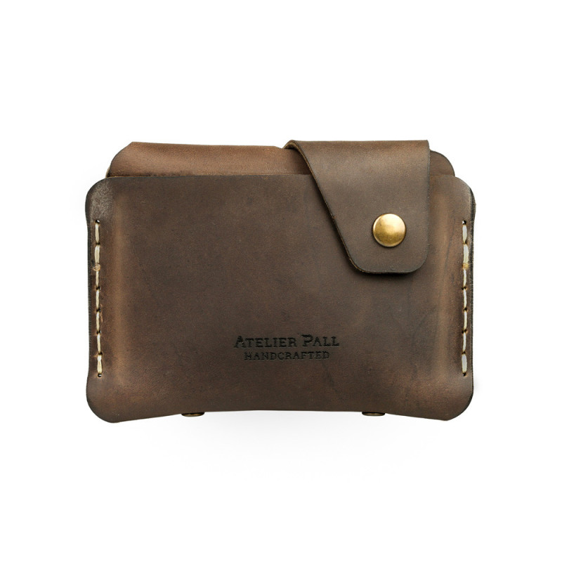 Side Snap Wallet in Brown