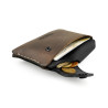 Side Snap Wallet in Brown Black