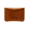 Flap Leather Wallet in Chestnut Brown