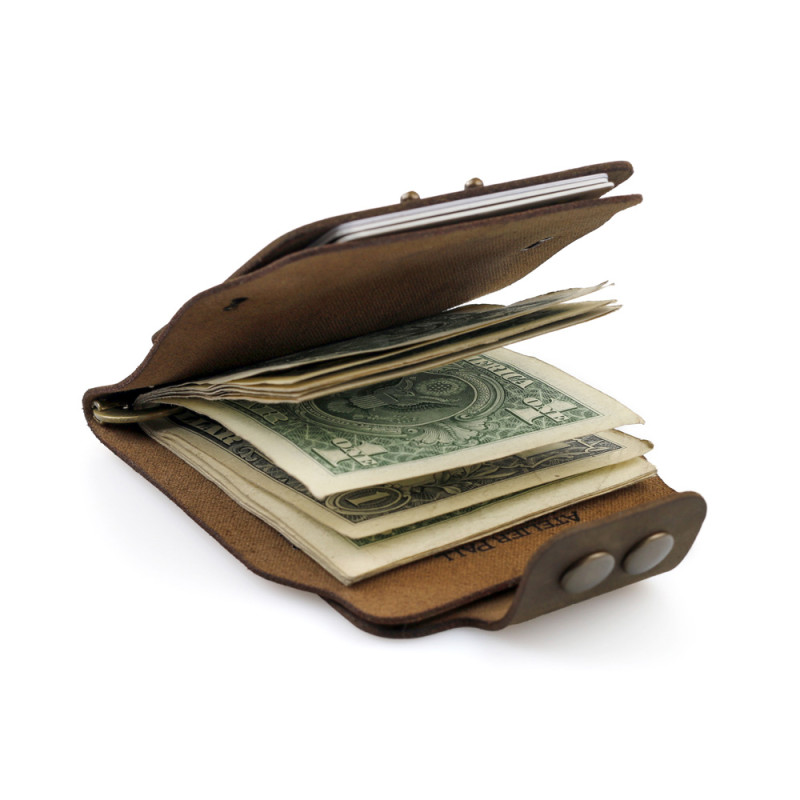 Money Clip Wallet in Brown
