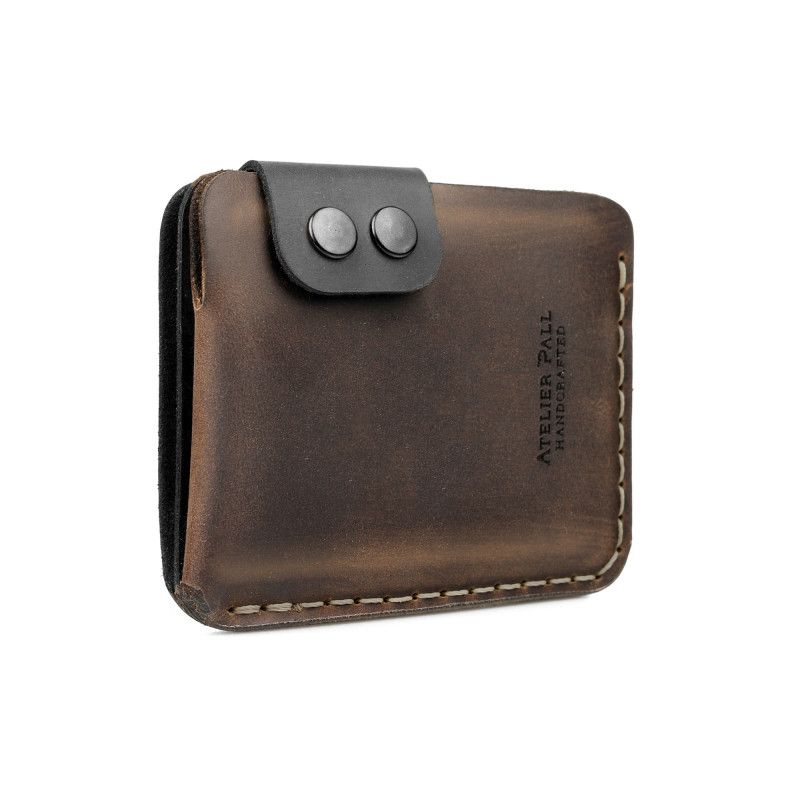 Double Snap Wallet in Brown