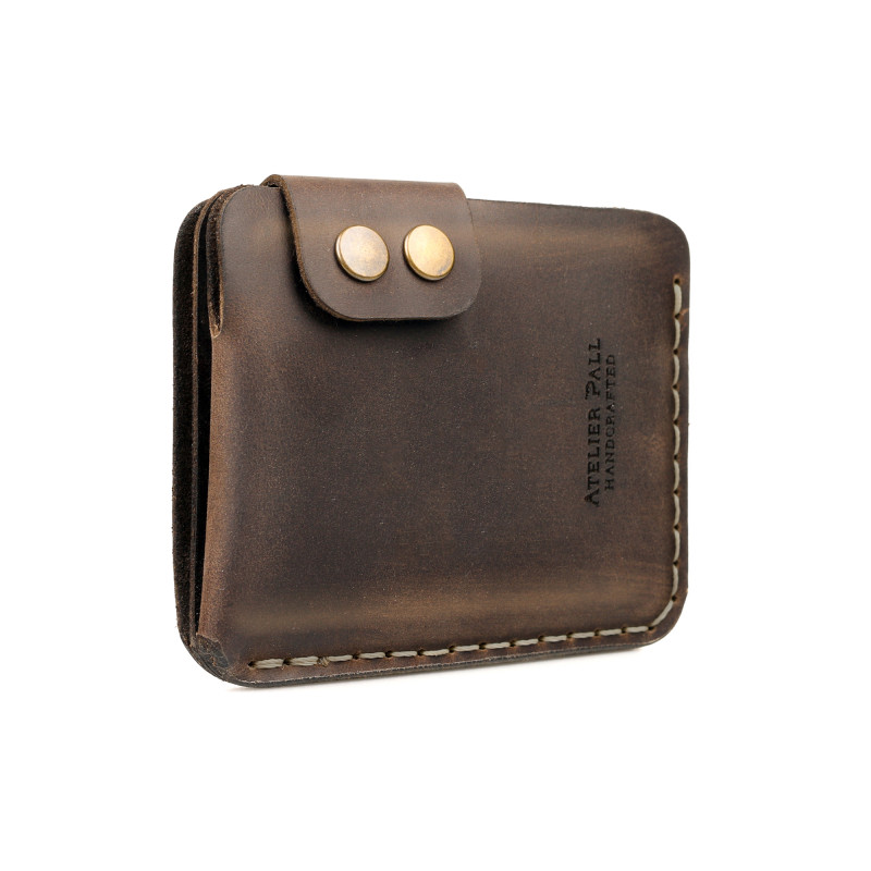 Double Snap Wallet in Brown