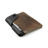 Side Snap Wallet in Brown Black