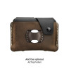 Side Snap Wallet in Brown Black