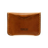 Flap Leather Wallet in Chestnut Brown