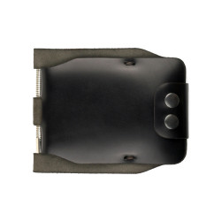 Money Clip Wallet | black leather, minimal stitch wallet