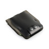 Money Clip Wallet in black leather, minimal stitch wallet