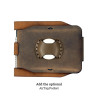 Money Clip Wallet in distressed brown leather, minimal stitch wallet