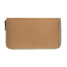 Women Zip hand purse in Beige Leather