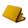 Yellow leather wallet for women