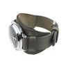 Retro Watch Cuff in khaki grey distressed leather