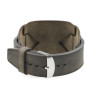 Retro Watch Cuff in khaki grey distressed leather