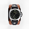 Retro Watch Cuff in Brown Black