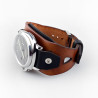 Retro Watch Cuff in Brown Black