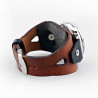 Retro Watch Cuff in Brown Black