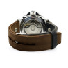 Rivet aviator/pilot strap in brown and black duotone for smartwatches