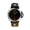 Rivet aviator/pilot strap in brown and black duotone for smartwatches