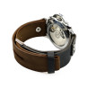 Rivet aviator/pilot strap in brown and black duotone for smartwatches