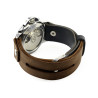 Rivet aviator/pilot strap in brown and black duotone for smartwatches