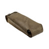 Double travel case for watches in khaki suede