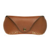 Baseball stitch brown leather case