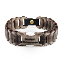 AirTag Pet Collar | Waxed Brown