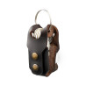 AirTag keychain in brown thick leather key organizer