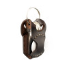 AirTag keychain in brown thick leather key organizer