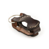 AirTag keychain in brown thick leather key organizer