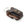 AirTag keychain in brown thick leather key organizer