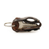 AirTag keychain in brown thick leather key organizer