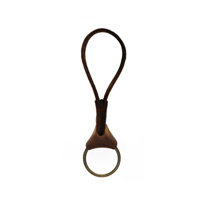 Key Chain Fob in Brown/Black