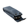 Double travel case for watches in blue suede