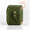 Double Snap Wallet 2 | Green suede