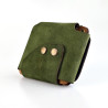 Double Snap Wallet 2 | Green suede