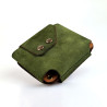 Double Snap Wallet 2 | Green suede