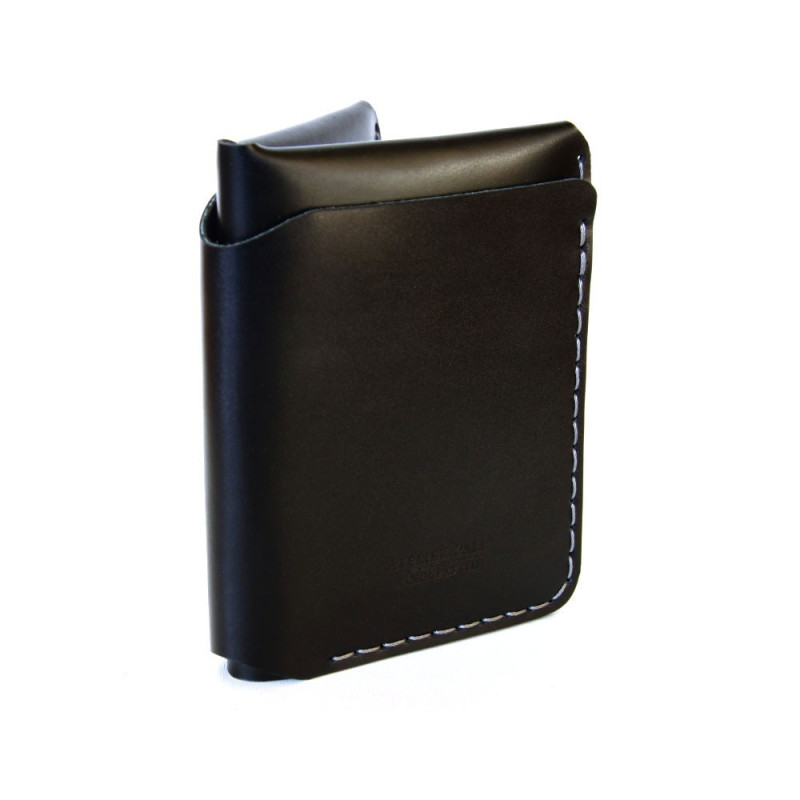 Vertical Bifold Wallet in Black