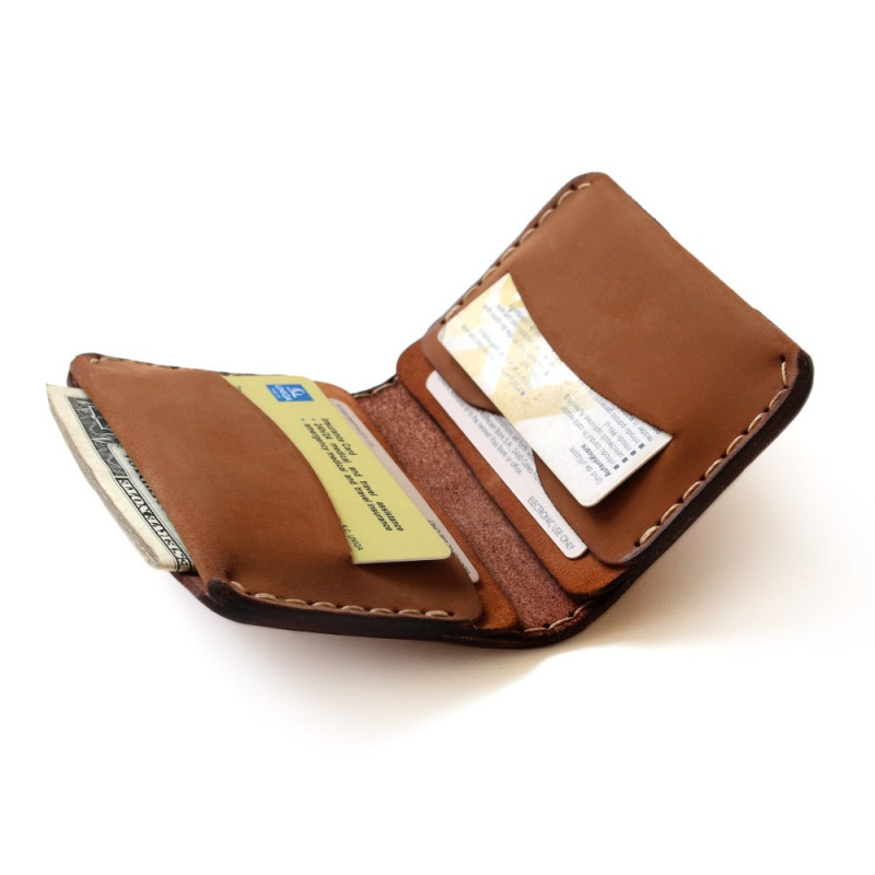 Slim Fold Wallet in Brown