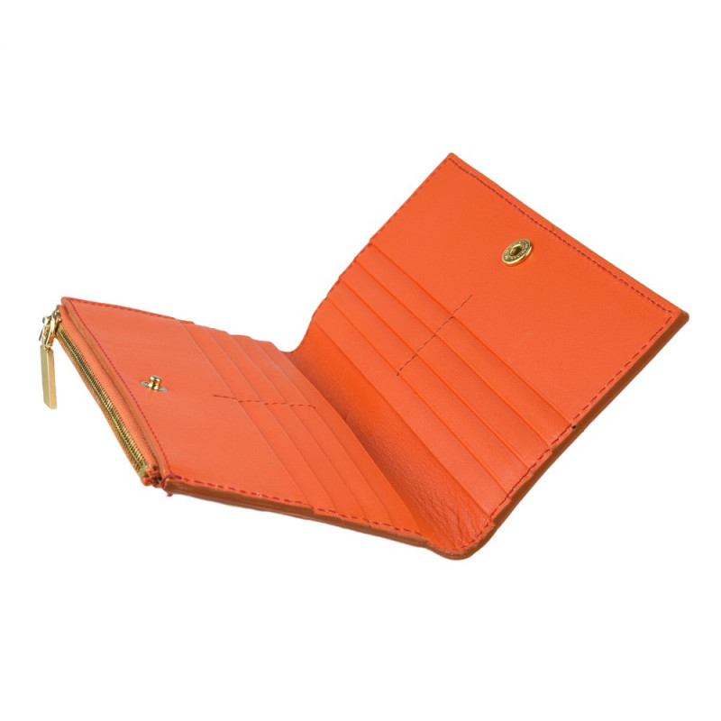 Orange hand clutch wallet